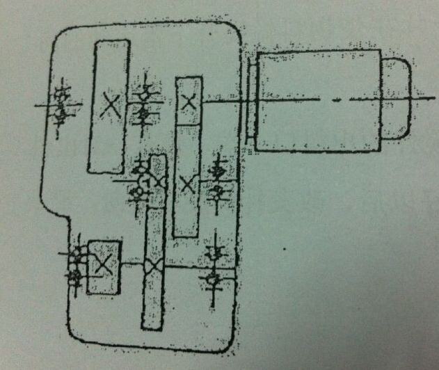 攪拌拖泵的齒輪減速箱傳動系統(tǒng)圖-圖2