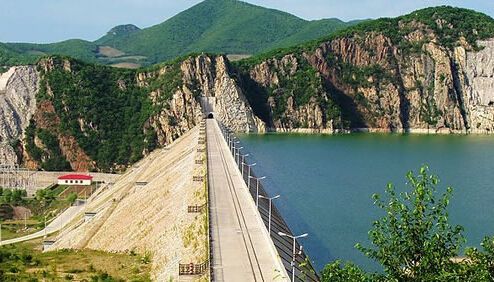 微型混凝土泵，四川土溪口水庫建設(shè)施工